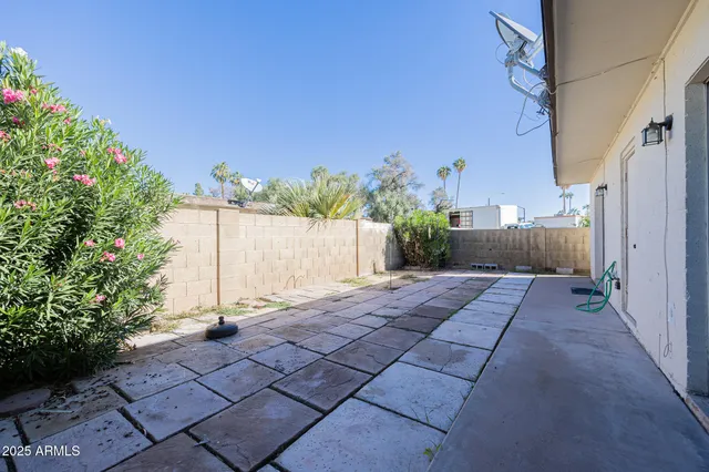 a view of a backyard