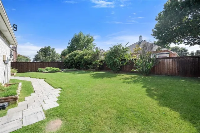a view of a garden with plants
