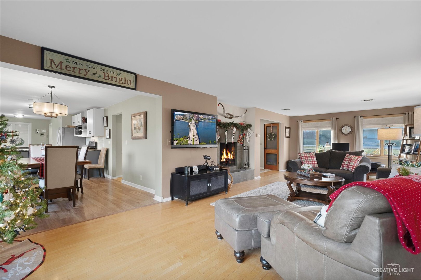 991 Hillcrest Road Elgin, IL 60123 - Photo 9 of 35 a living room with furniture and a flat screen tv