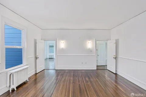 an empty room with a window