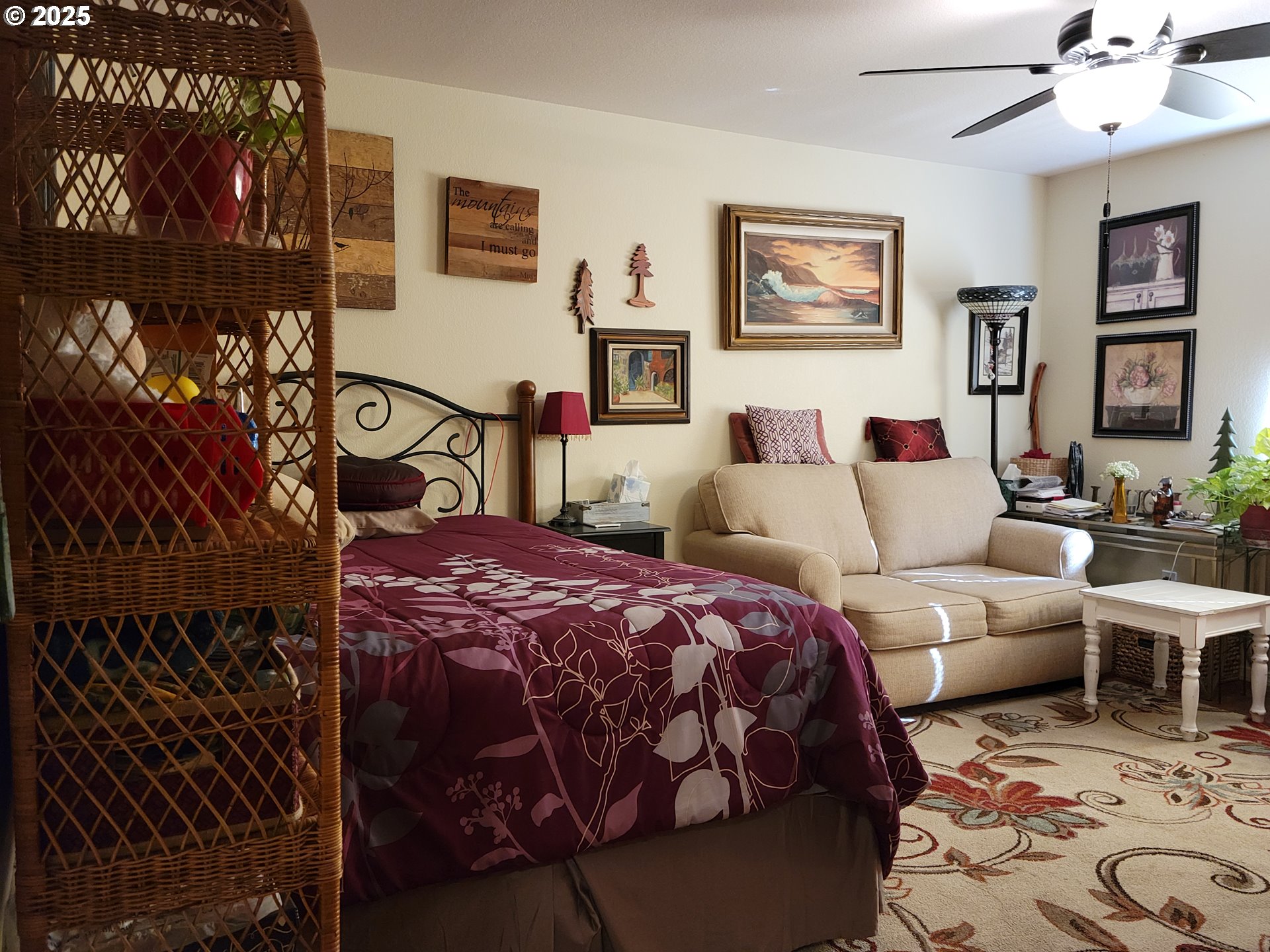 1523 Northwest Thompson Way Grants Pass, OR 97526 - Photo 25 of 39 a bedroom with a bed and wooden floor