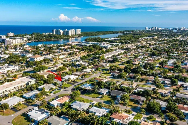 an aerial view of a city