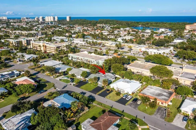 an aerial view of multiple house