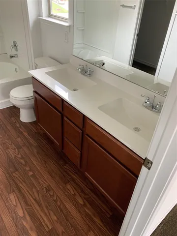 a bathroom with a sink and a toilet