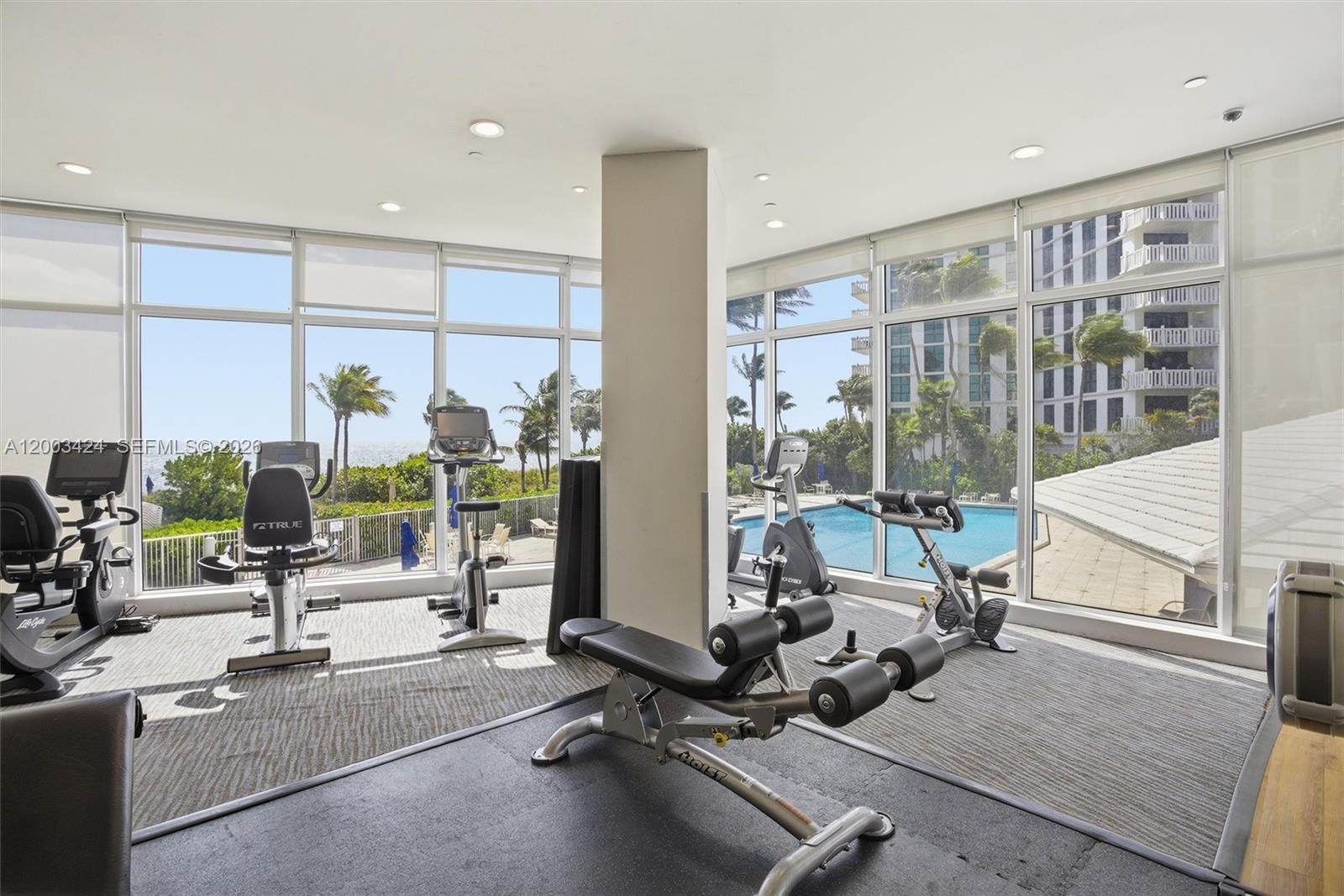600 Grapetree Drive, Unit 4BS Key Biscayne, FL 33149 - Photo 64 of 75 a view of a room with gym equipment