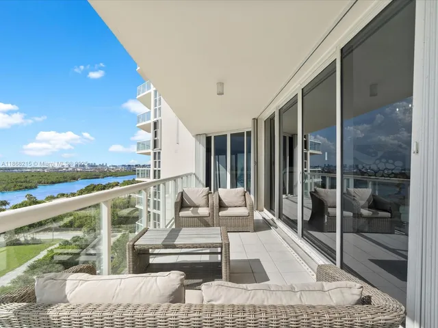 a view of balcony with couch