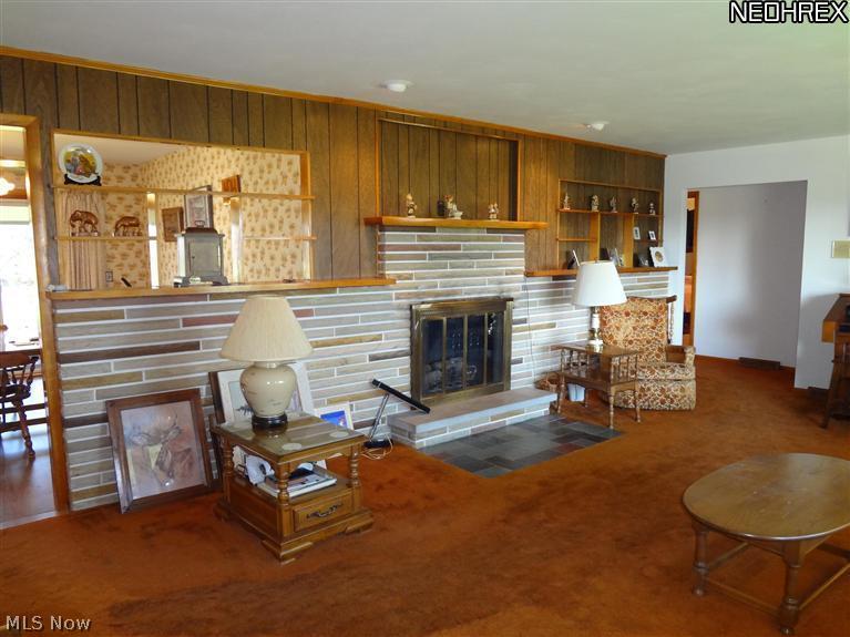 1409 East Strub Road Sandusky, OH 44870 - Photo 5 of 11 Living room view #3, gas or wood burning fireplace.