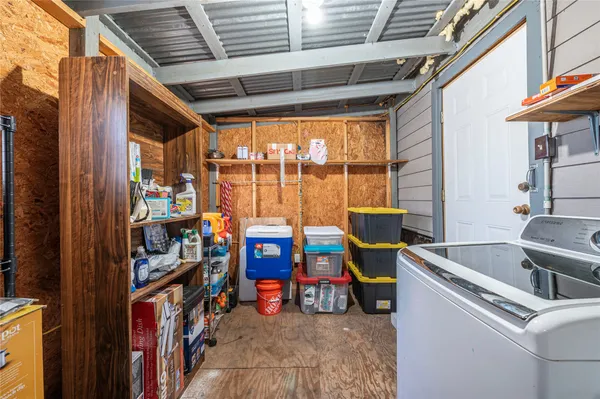 a view of storage and utility room