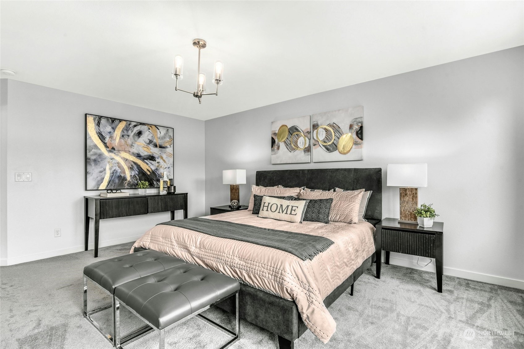 22313 35th Drive Southeast Bothell, WA 98021 - Photo 18 of 26 a bedroom with a bed and a painting on the wall