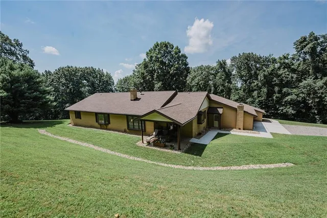 a aerial view of a house