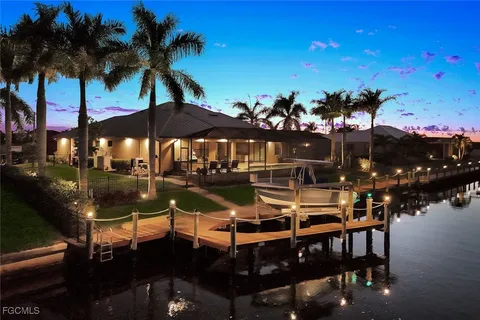 a view of a lake with sitting area