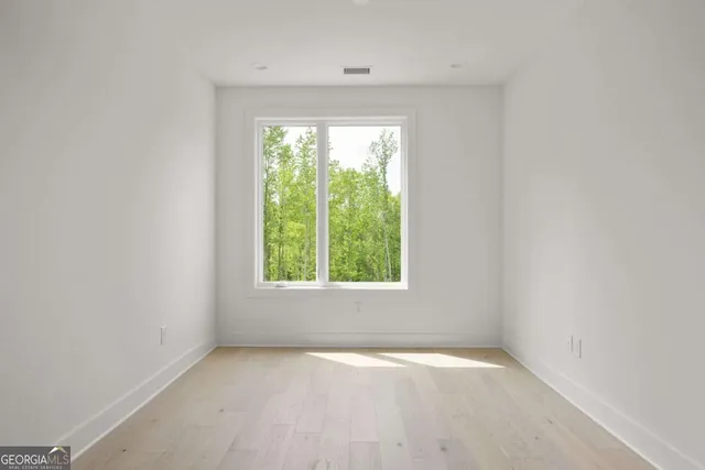 an empty room with a window