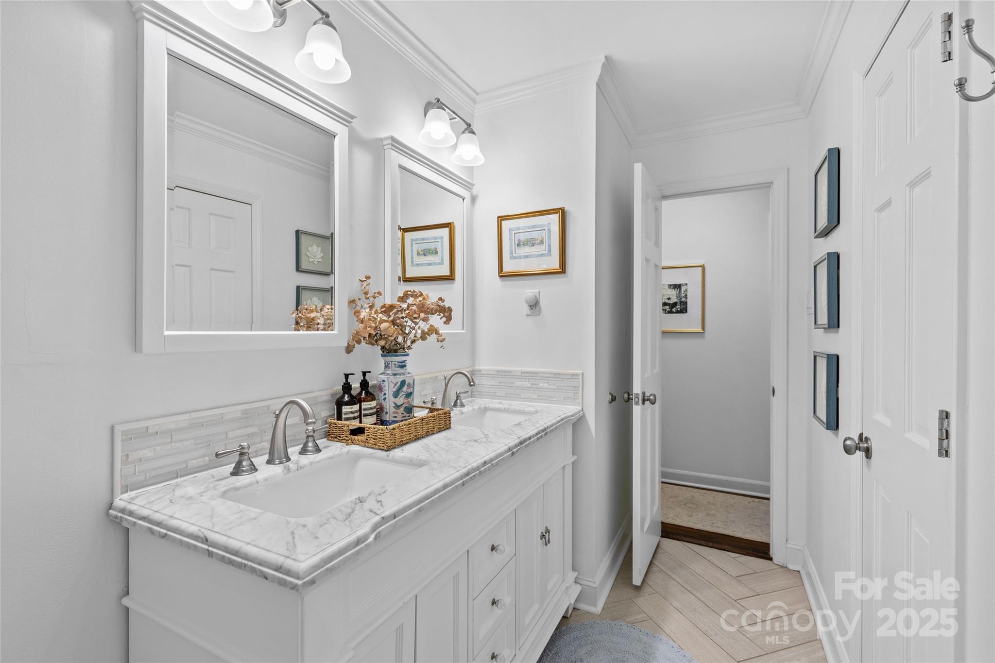 7526 Whistlestop Road Charlotte, NC 28210 - Photo 33 of 42 a bathroom with a sink vanity granite tub and shower