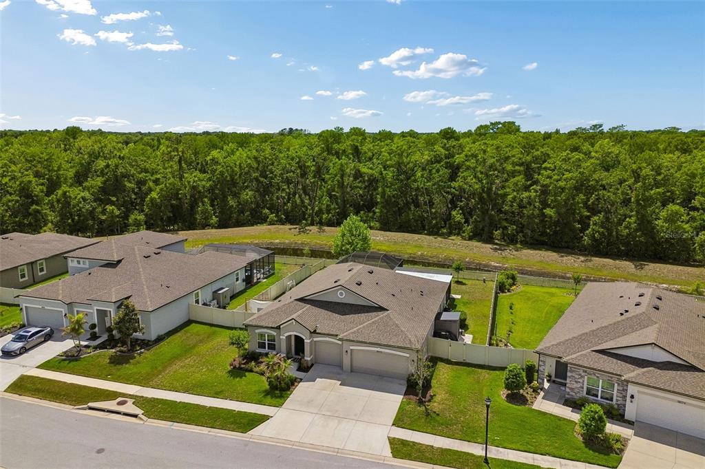 18078 Romanesque Court Spring Hill, FL 34610 - Photo 82 of 98 an aerial view of a house with garden space and street view