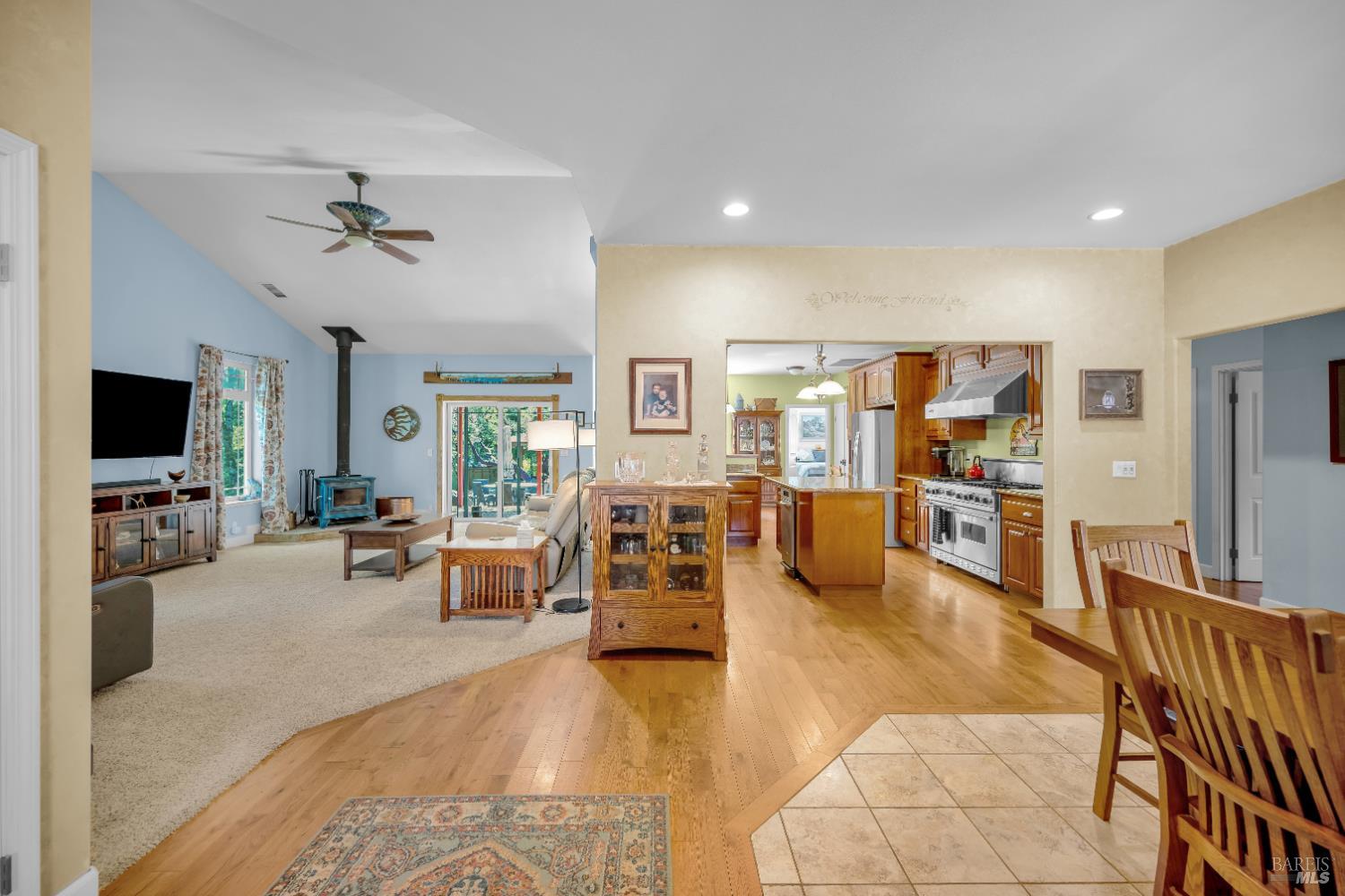 3970 Canyon Road Willits, CA 95490 - Photo 9 of 73 a living room with furniture and a flat screen tv