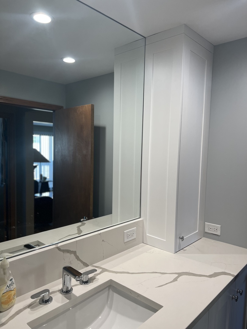 5117 North East River Road, Unit 2A Chicago, IL 60656 - Photo 19 of 32 a bathroom with a tub and a mirror