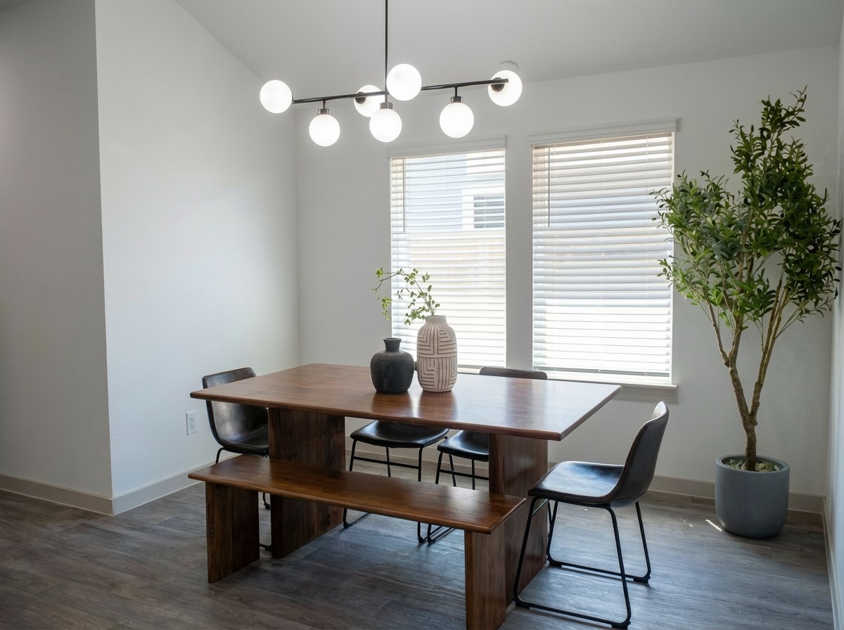 12918 Wempe Way Houston, TX 77047 - Photo 7 of 18 a dining room with furniture and wooden floor