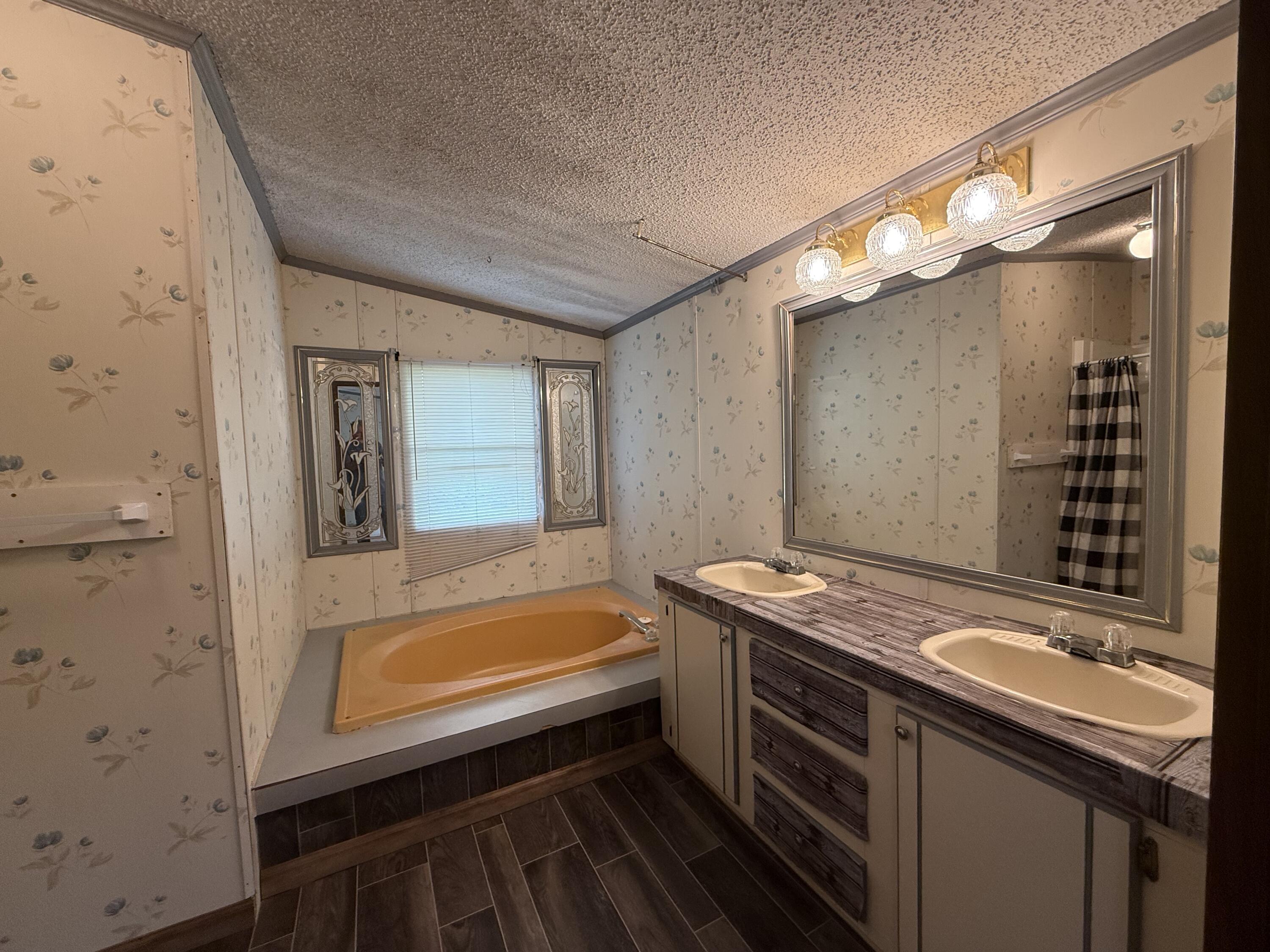 2468 Vly Ctr Road Monterey, VA 24465 - Photo 18 of 28 a bathroom with a sink a mirror and a bathtub