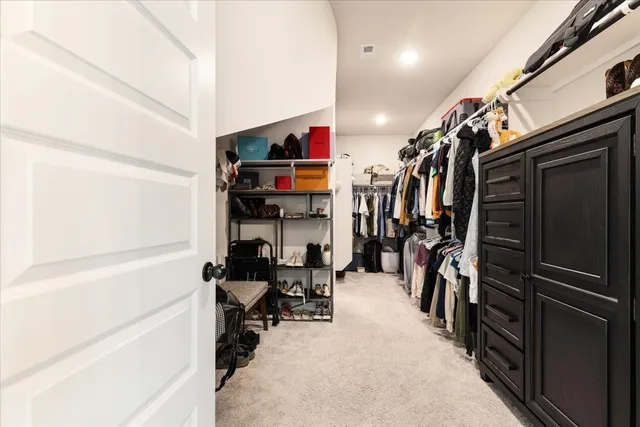 a view of a walk in closet