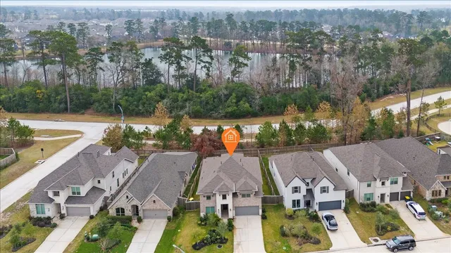 an aerial view of multiple house