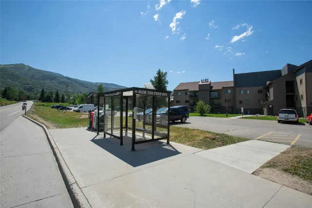 a park view with a bench