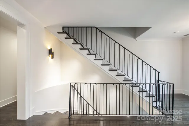 a view of entryway with wooden floor