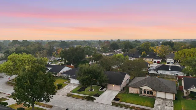 an aerial view of a city