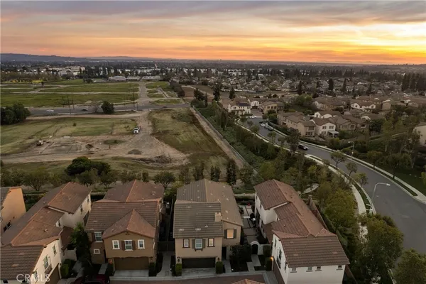 an aerial view of a city