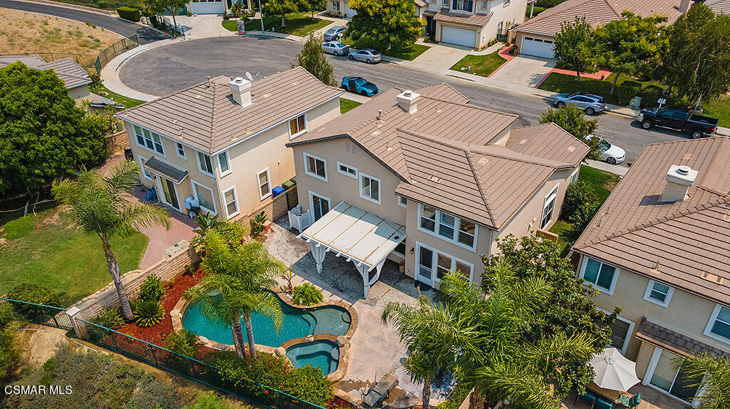 3443 Pine View Drive Simi Valley, CA 93065 - Photo 31 of 32 an aerial view of a house with a garden and trees