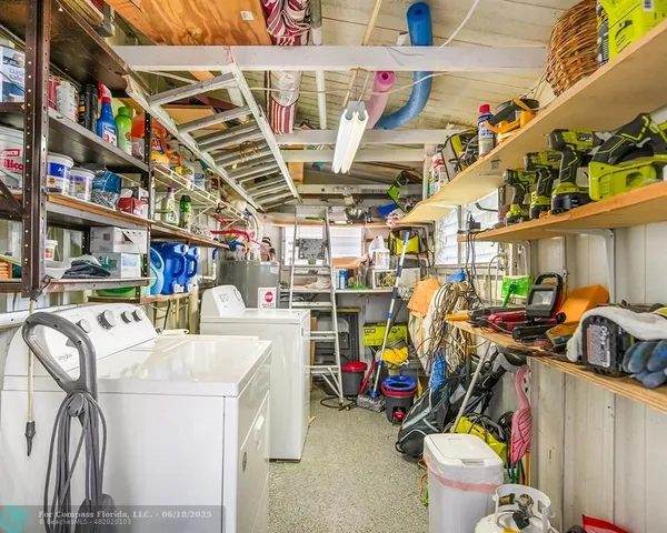 a view of storage and utility room