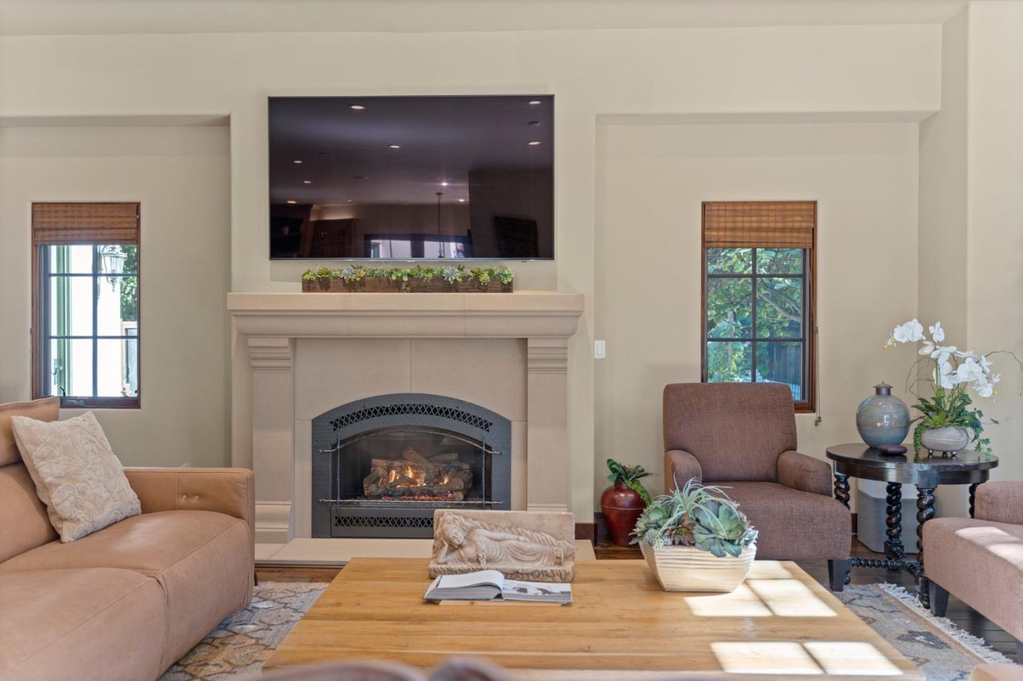 70 Joyce Road Hillsborough, CA 94010 - Photo 34 of 100 a living room with furniture and a fireplace