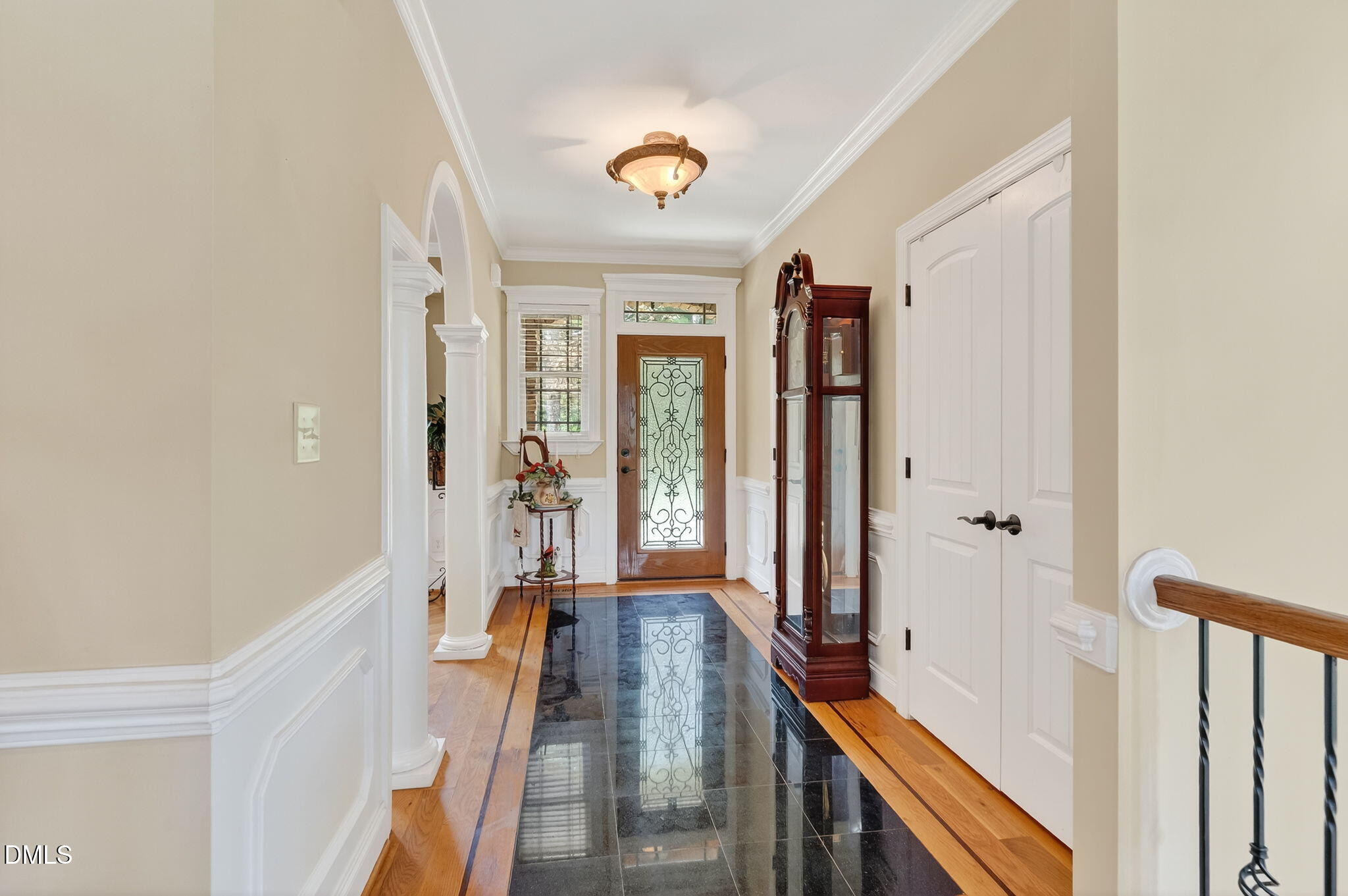 6570 Highway 231 Middlesex, NC 27557 - Photo 9 of 71 a view of a hallway with a large window and stairs