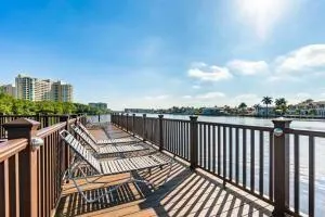a view of wooden floor and city view