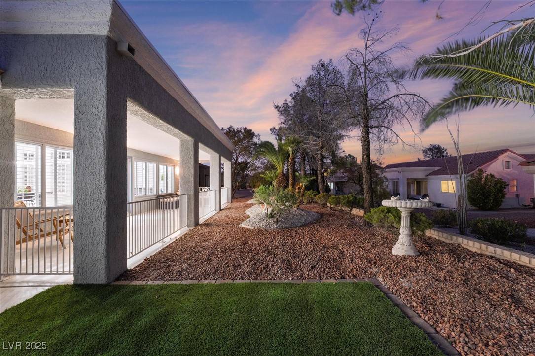 2528 Sunup Drive Las Vegas, NV 89134 - Photo 22 of 24 View of yard at dusk