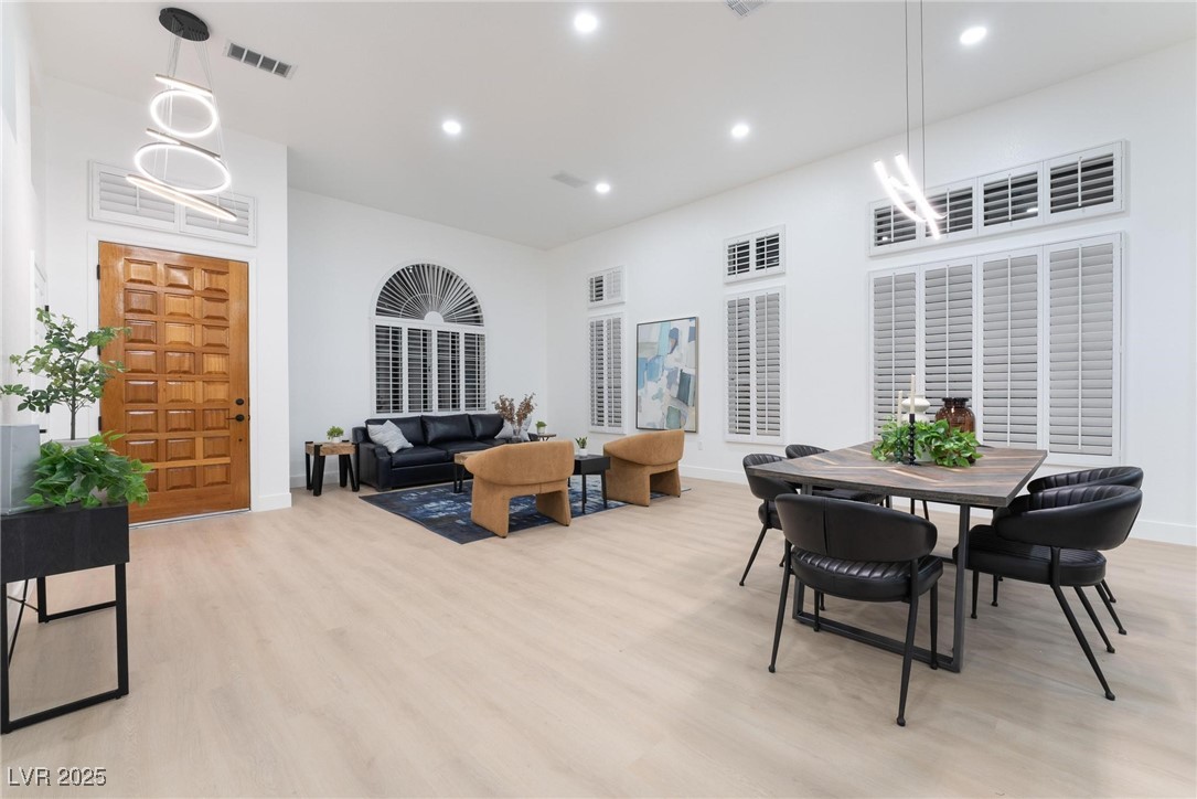 2528 Sunup Drive Las Vegas, NV 89134 - Photo 7 of 24 Dining area featuring recessed lighting and light wood finished floors