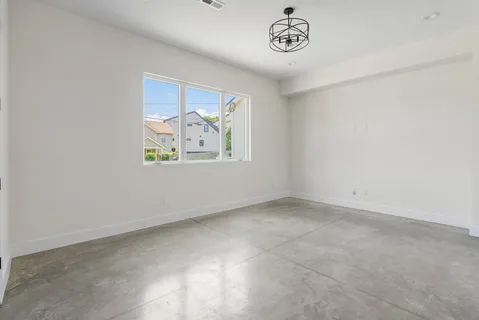 an empty room with a window