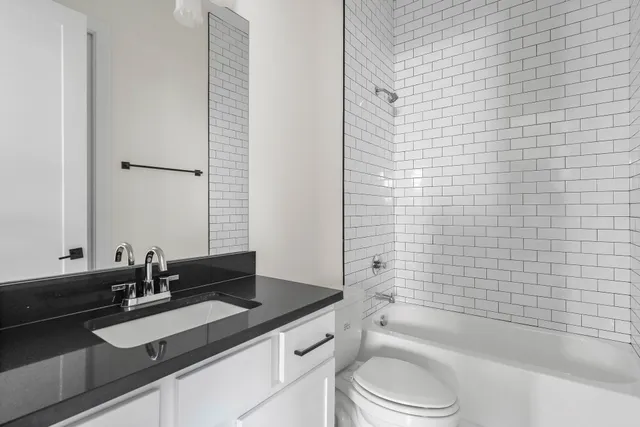 a view of backyard with green space