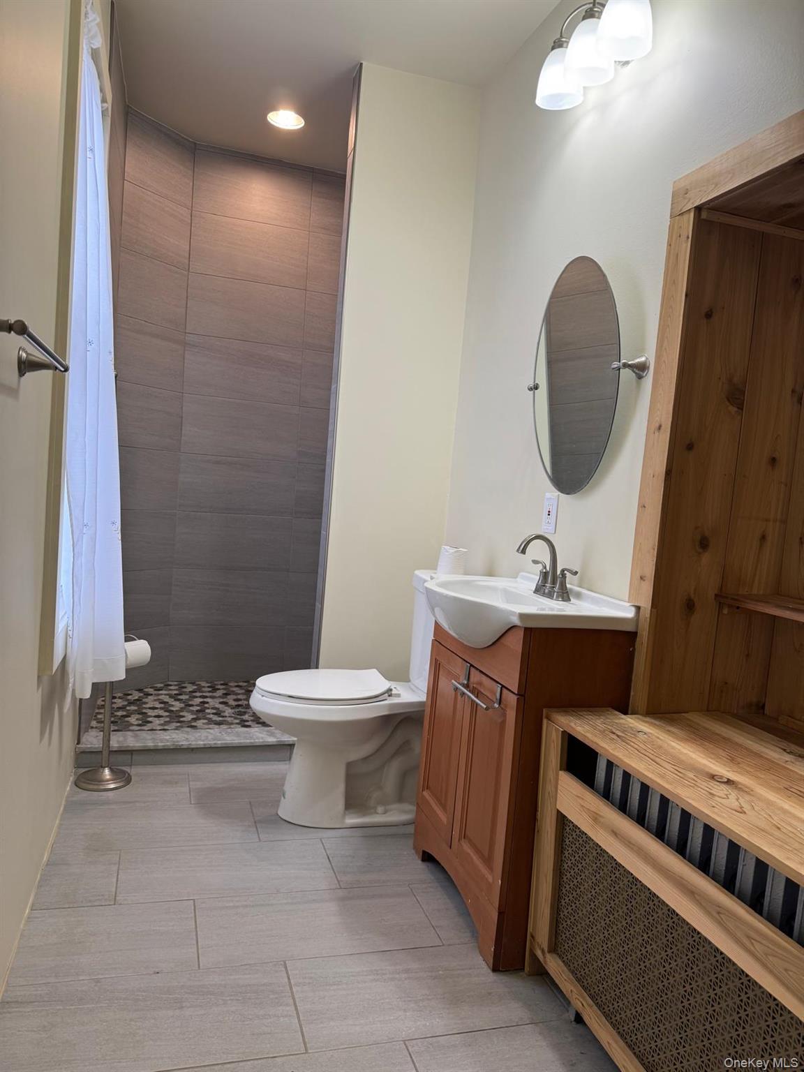 41 Clove Road Salisbury Mills, NY 12577 - Photo 20 of 24 a bathroom with a toilet sink and mirror