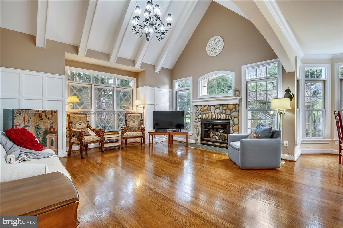 9002 Ridge Lane Vienna, VA 22182 - Photo 24 of 76 Family Room w/Vaulted & Beamed Ceiling