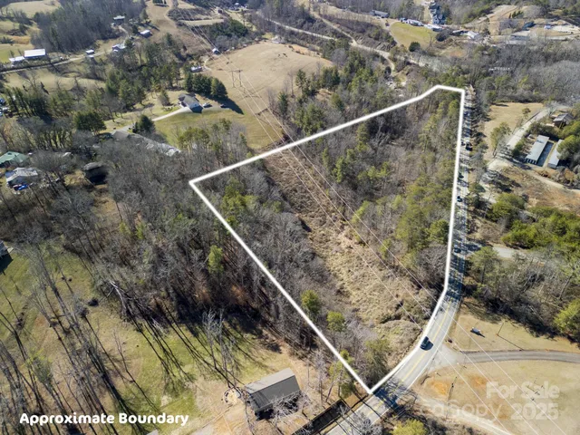 a view of a lake in middle of the town