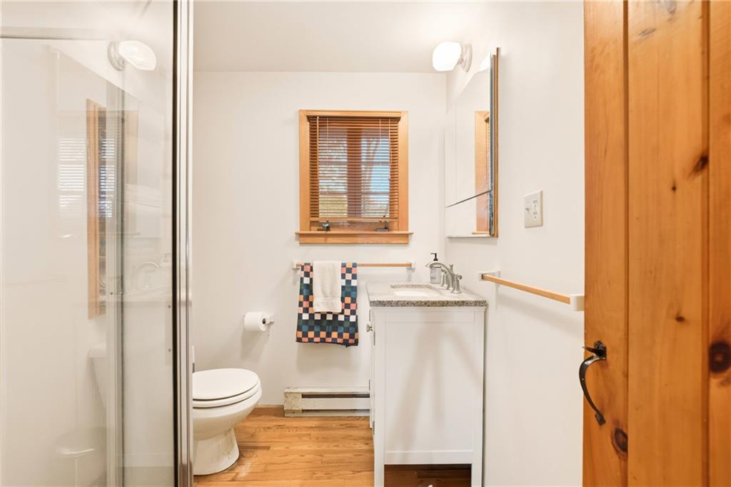 170 Fox Hill Road Meyersdale, PA 15552 - Photo 17 of 43 a bathroom with a granite countertop sink toilet and mirror