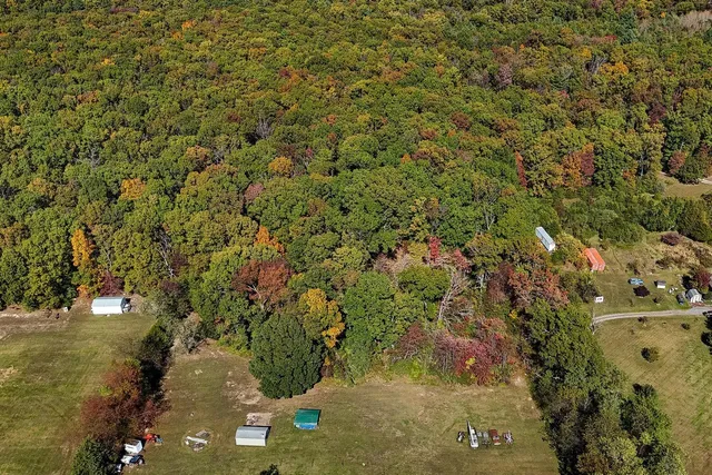 a view of a lake with a mountain