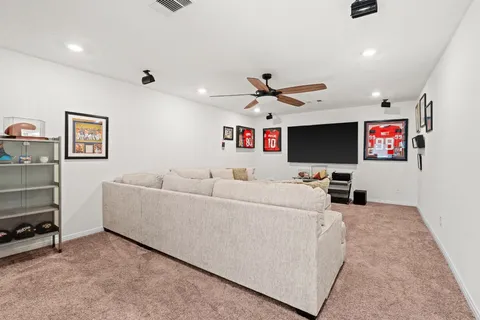 a view of a house with a yard porch and sitting area