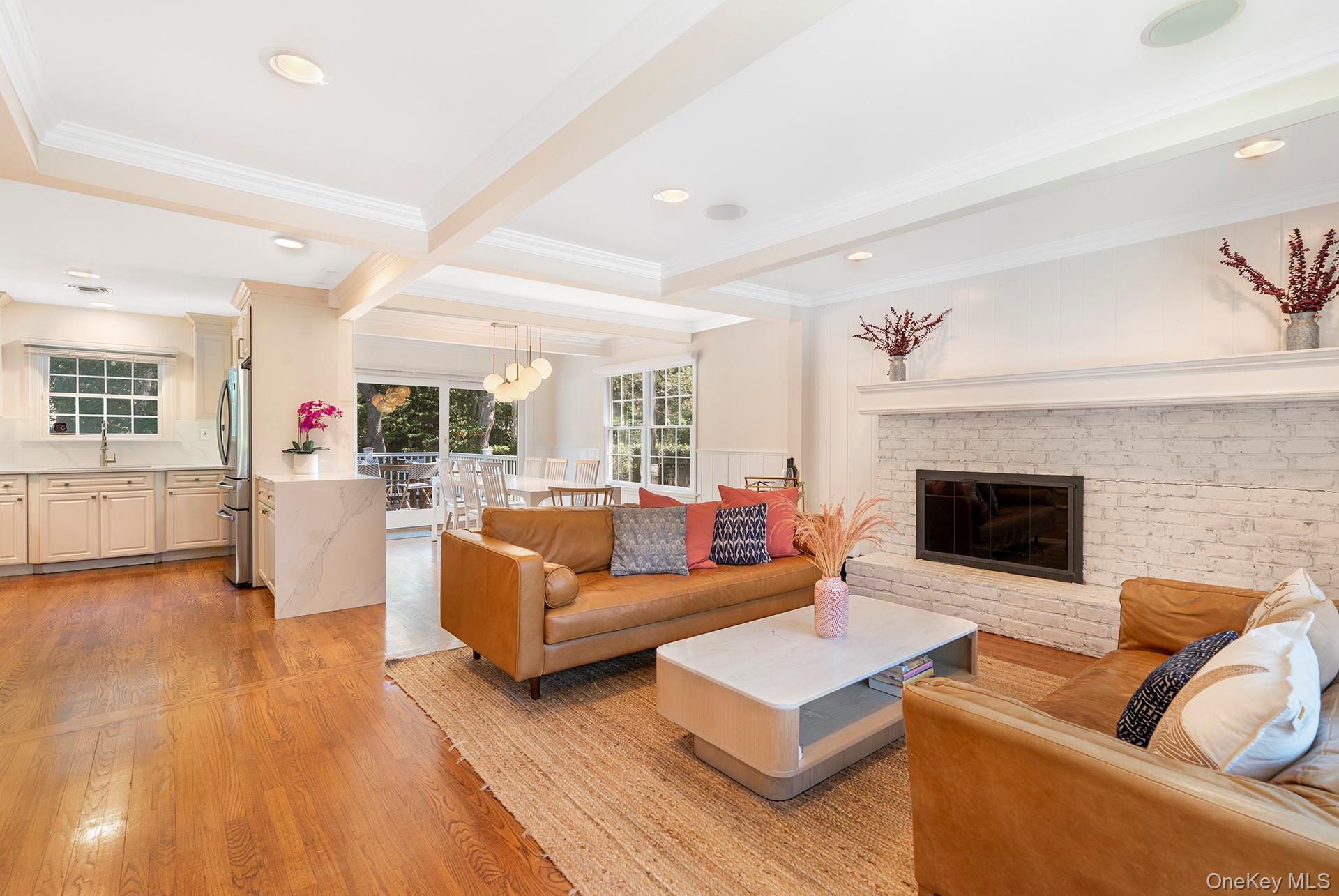 44 Midhampton Avenue Quogue, NY 11942 - Photo 8 of 24 Living Room with Fireplace