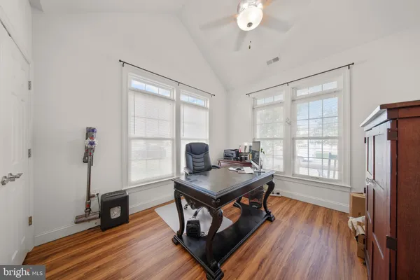 a table and chairs in a room