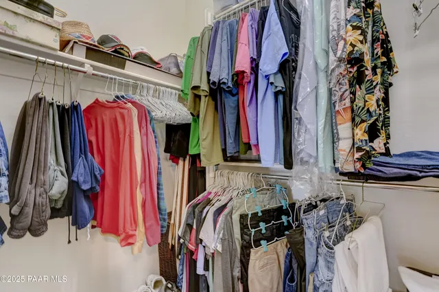a view of a walk in closet