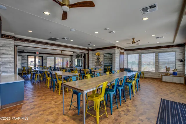 a living room with a couch and a table