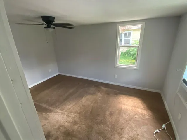 an empty room with a window