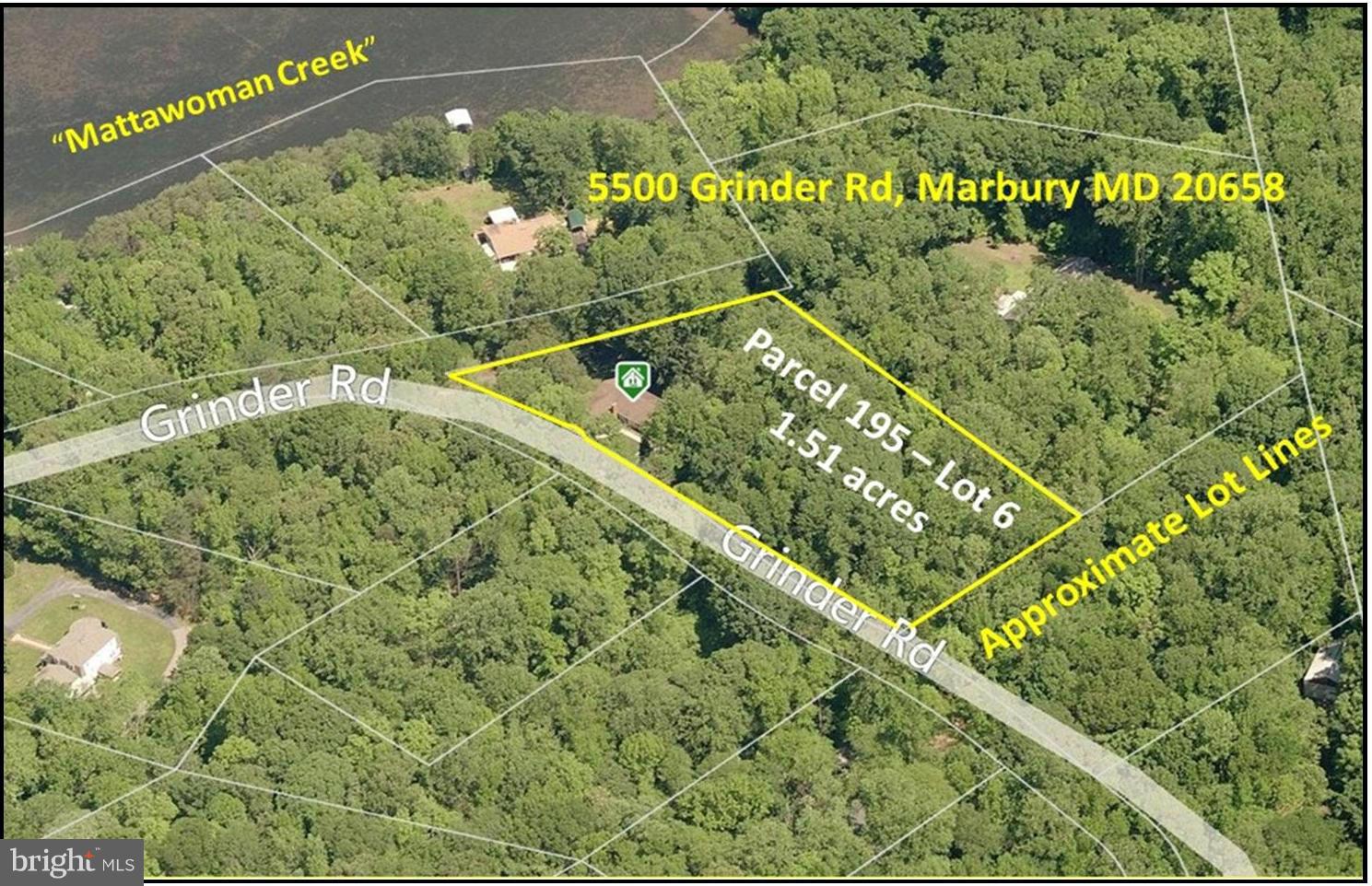 5500 Grinder Road Marbury, MD 20658 - Photo 30 of 30 Approximate Lot LInes - Parcel 195