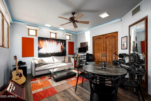 a view of a golf course with a lake